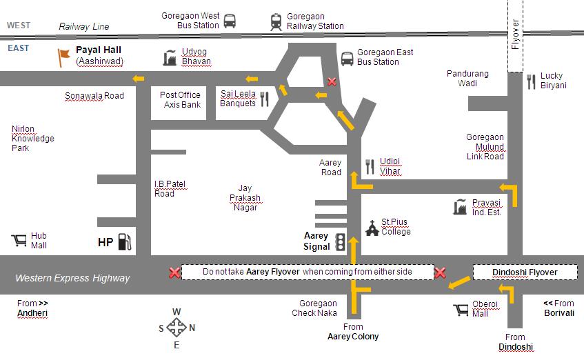 Route map to Venue